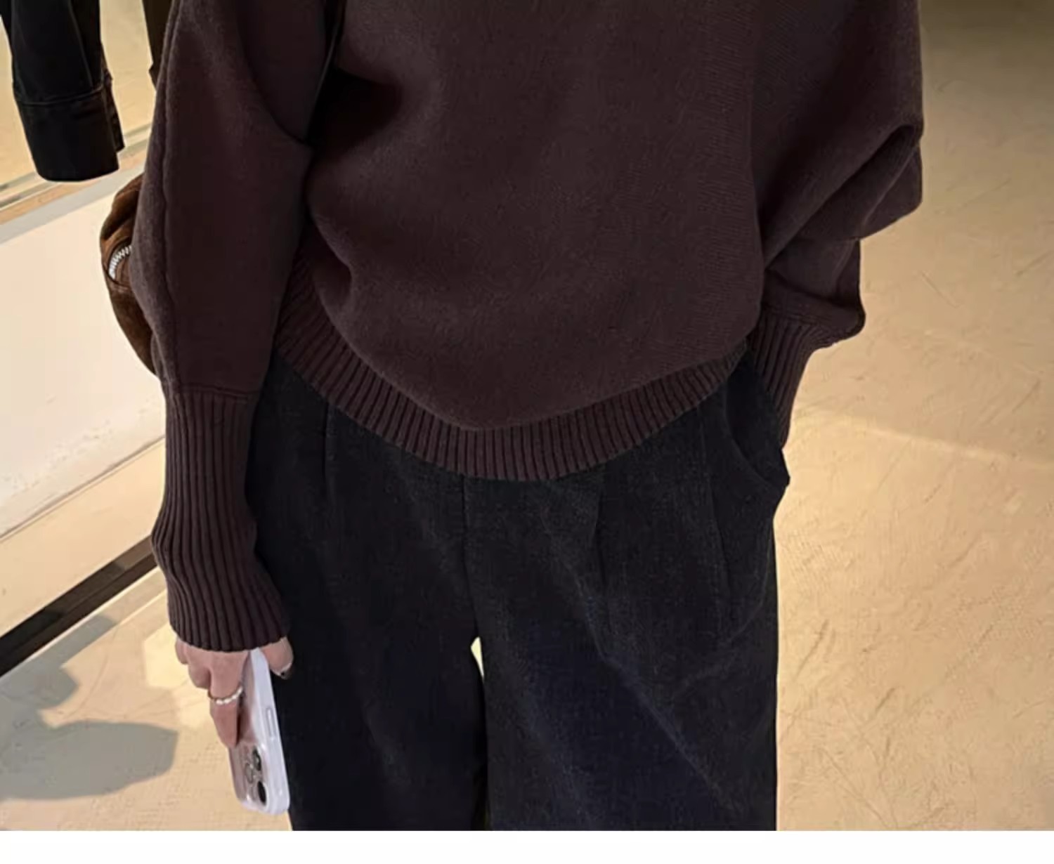 Off-Shoulder Knit Sweater for Women