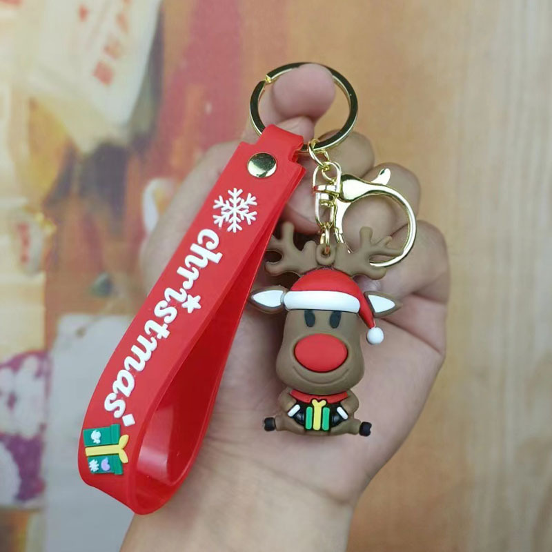 Christmas Keychain Santa Claus Keychain Car Pendant