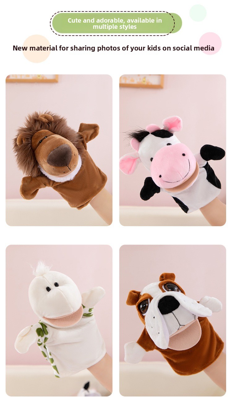 Open-mouthed animal puppets