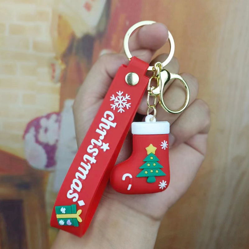 Christmas Keychain Santa Claus Keychain Car Pendant