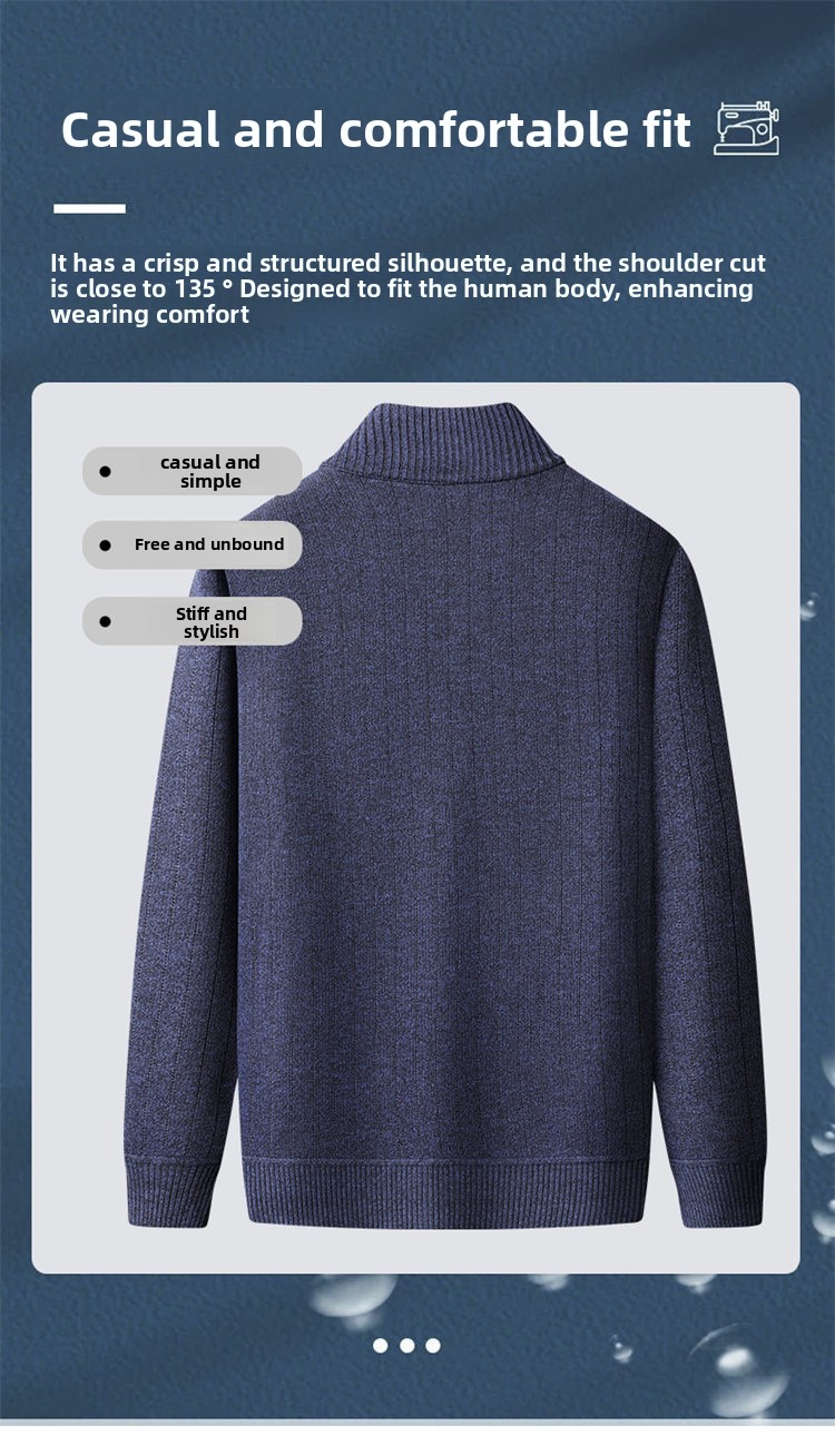 Men's thick and warm pullover sweater