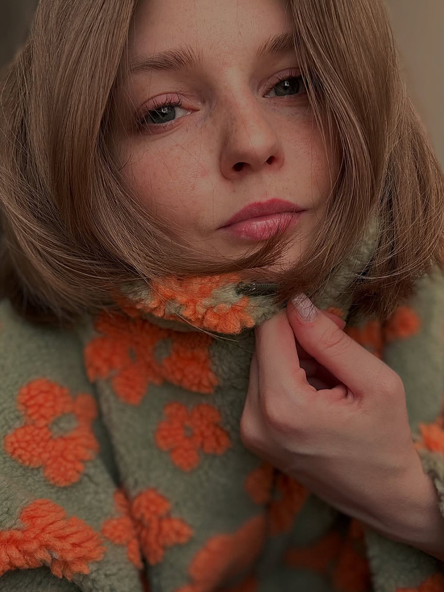 fleece floral sweatshirt
