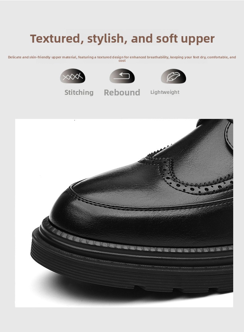 Inner Height Increase of 9cm Casual Groom Wedding Shoes
