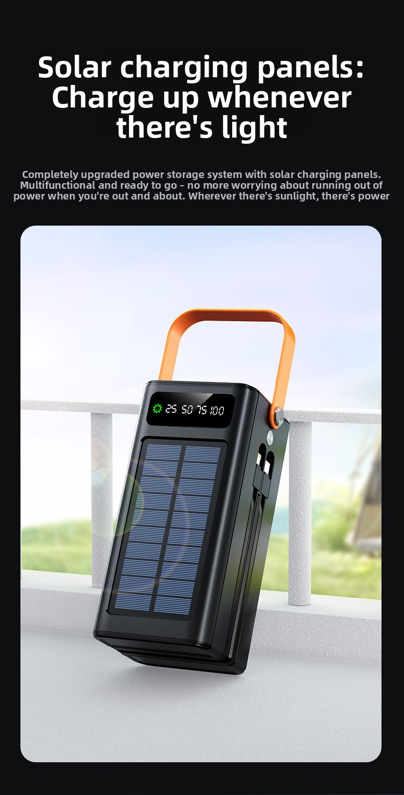 Outdoor solar super-fast charging portable battery
