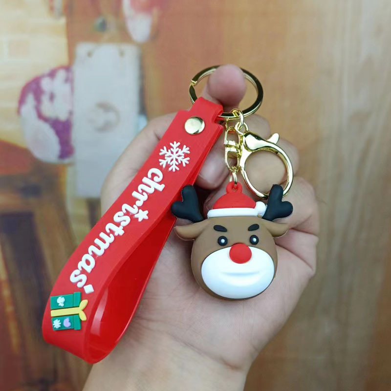 Christmas Keychain Santa Claus Keychain Car Pendant