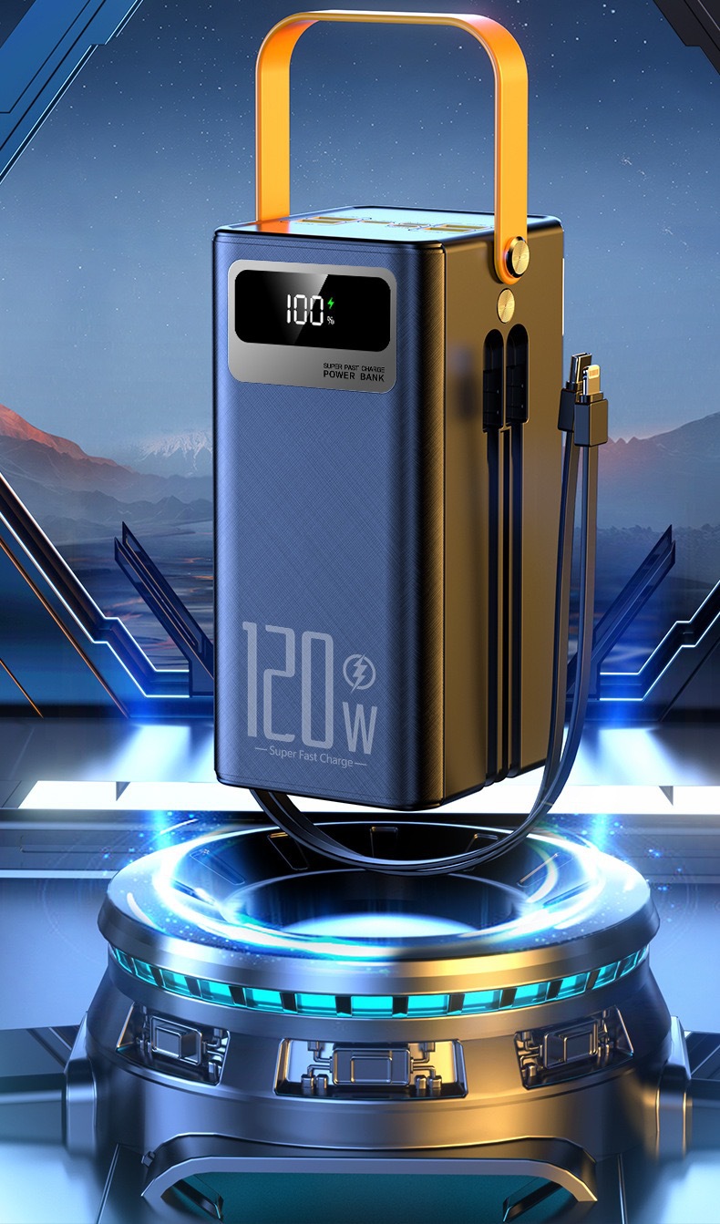 Solar-powered portable fast-charging power bank