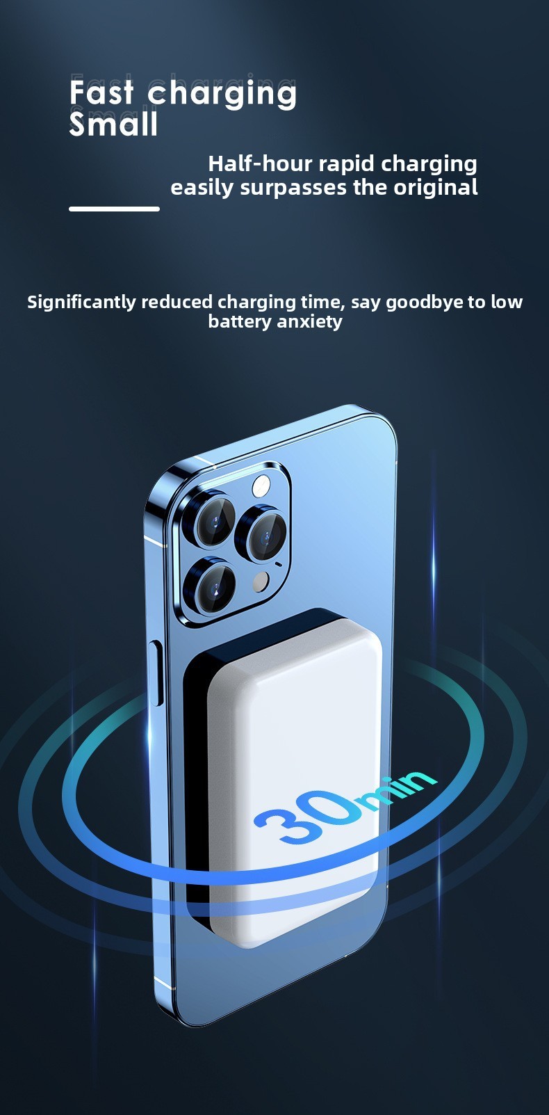 Wireless charging magnetic suction power bank
