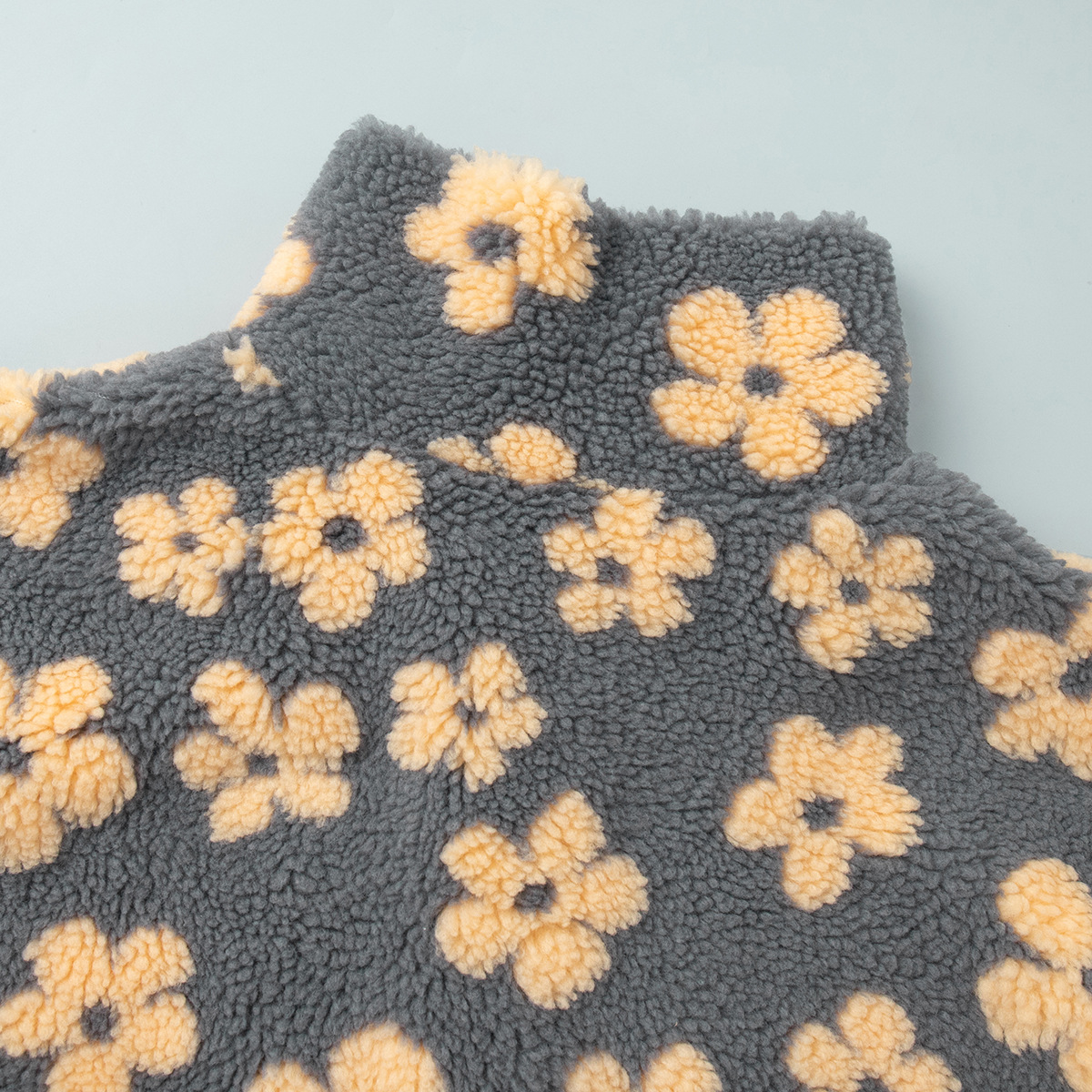 fleece floral sweatshirt