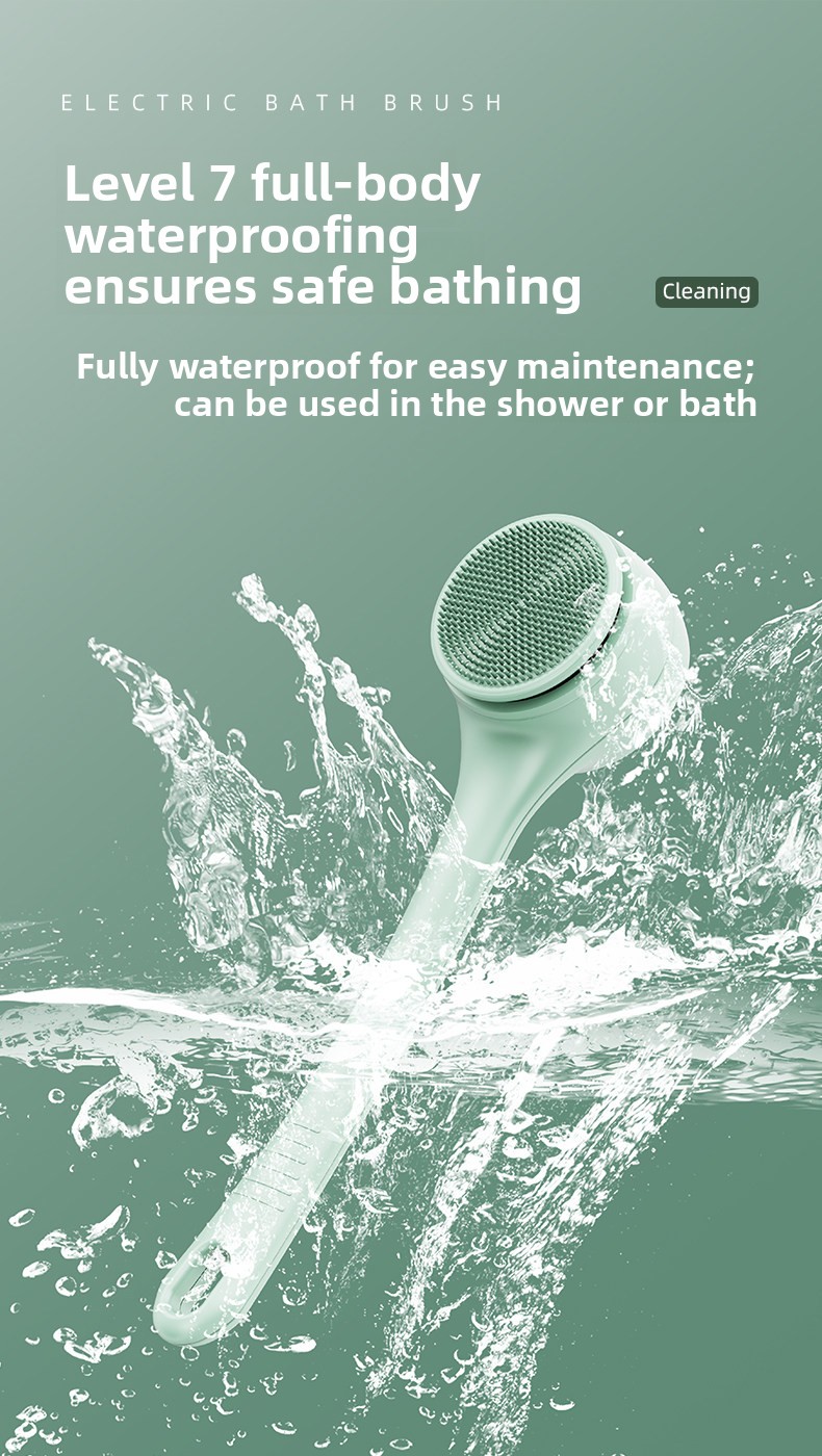 Rotating electric bath brush