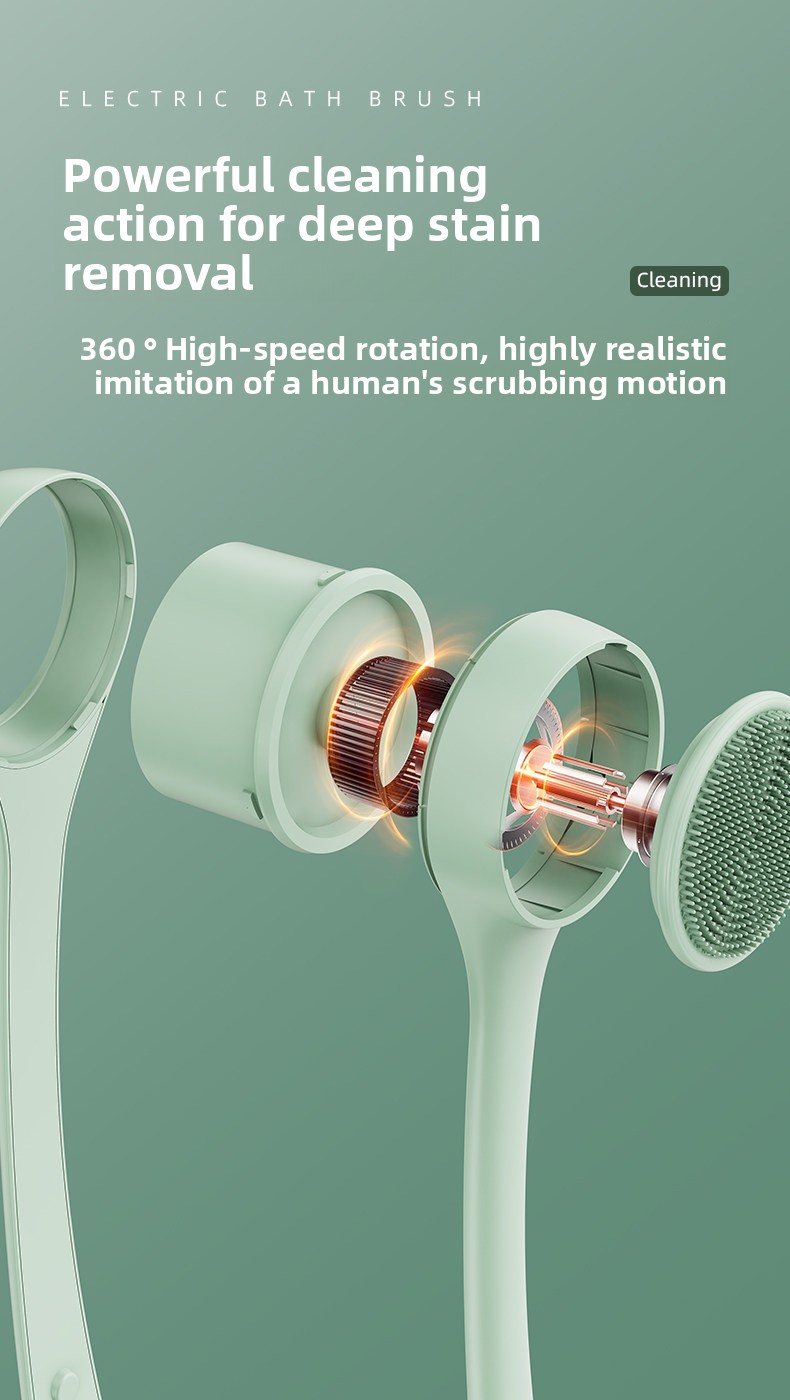 Rotating electric bath brush