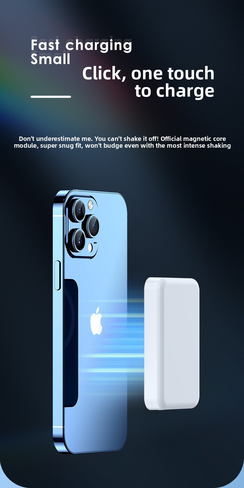 Wireless charging magnetic suction power bank
