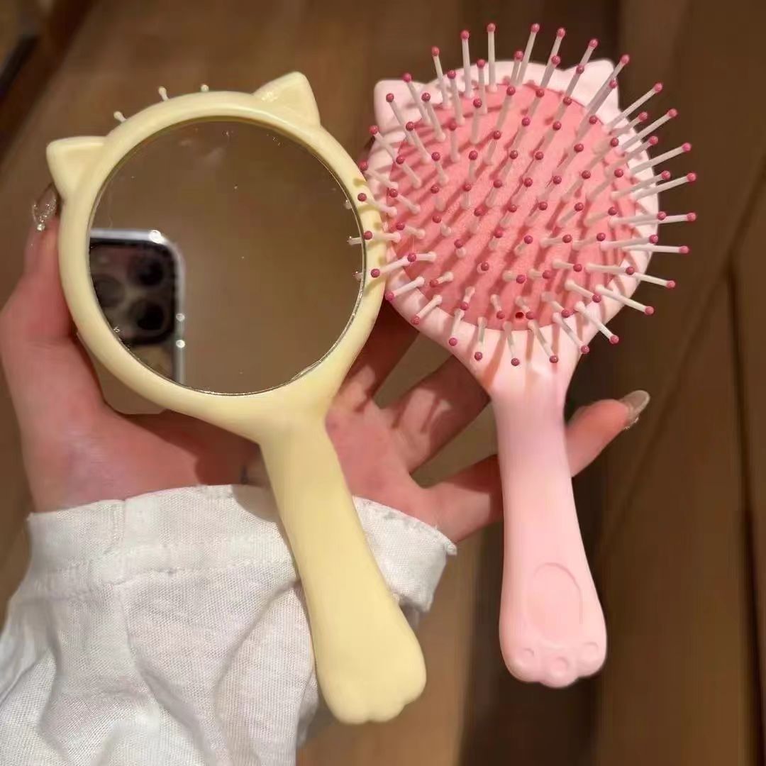 Cepillo de pelo con espejo y diseño de patita | GATOKOOL