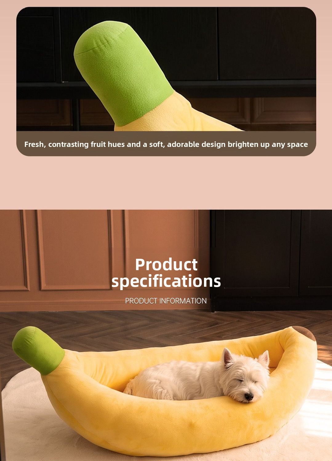 Cama para gatos con forma de plátano: imagen adicional