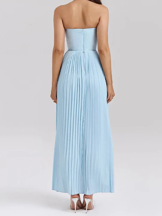 2025 New European and American Style Summer Feminine Tube Top Dress Sleeveless Long Skirt Slim Backless Dress for Women