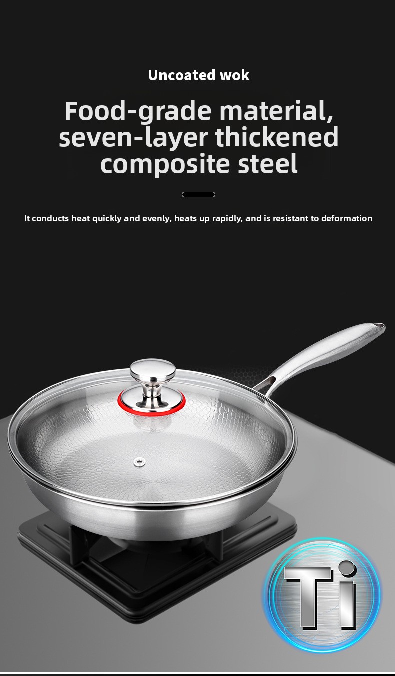 Titanium Induction Frying Pan with Optional Glass Lid