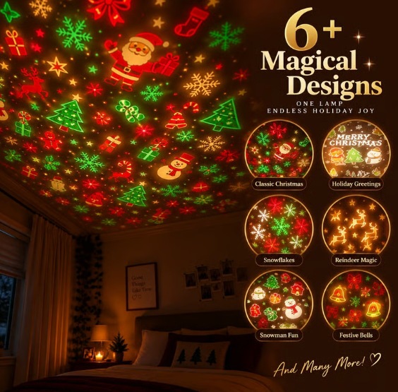 Christmas tree USB projection lamp