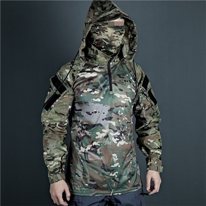 Long-sleeved men's loose camouflage outdoor jacket