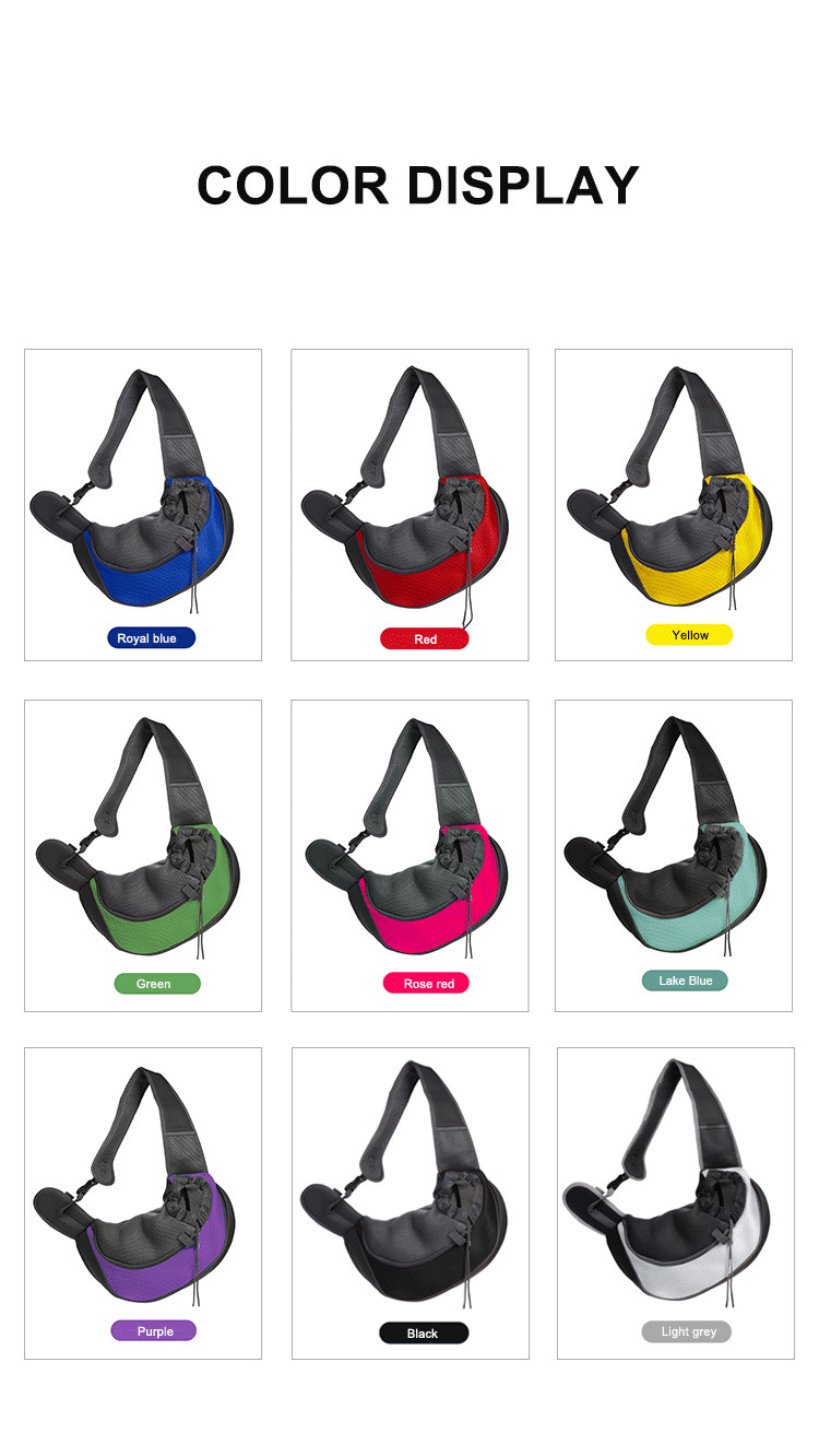 Breathable Oxford Pet Carrier Crossbody Shoulder Bag for Cats and Small Dogs