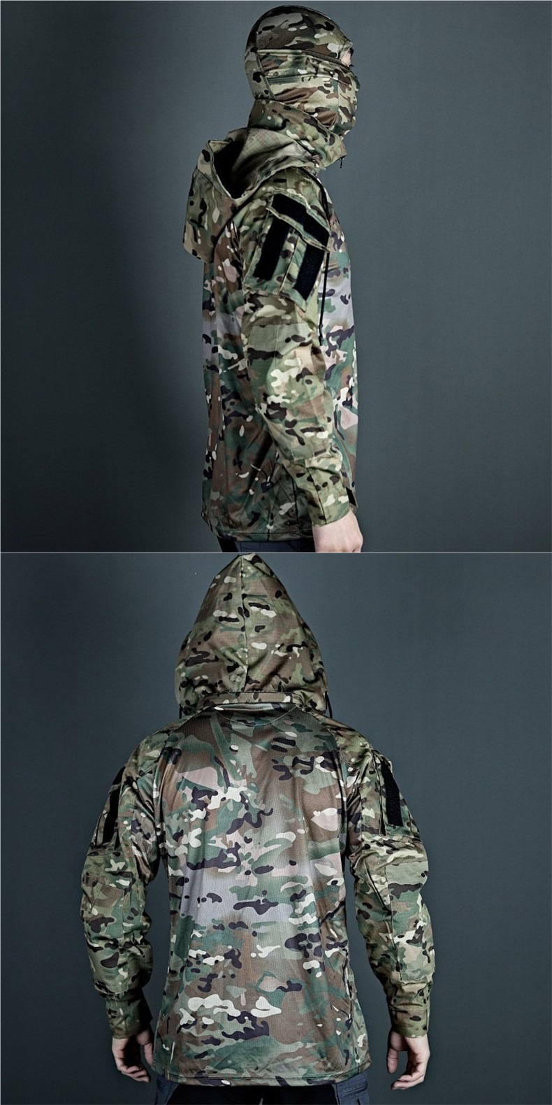 Long-sleeved men's loose camouflage outdoor jacket