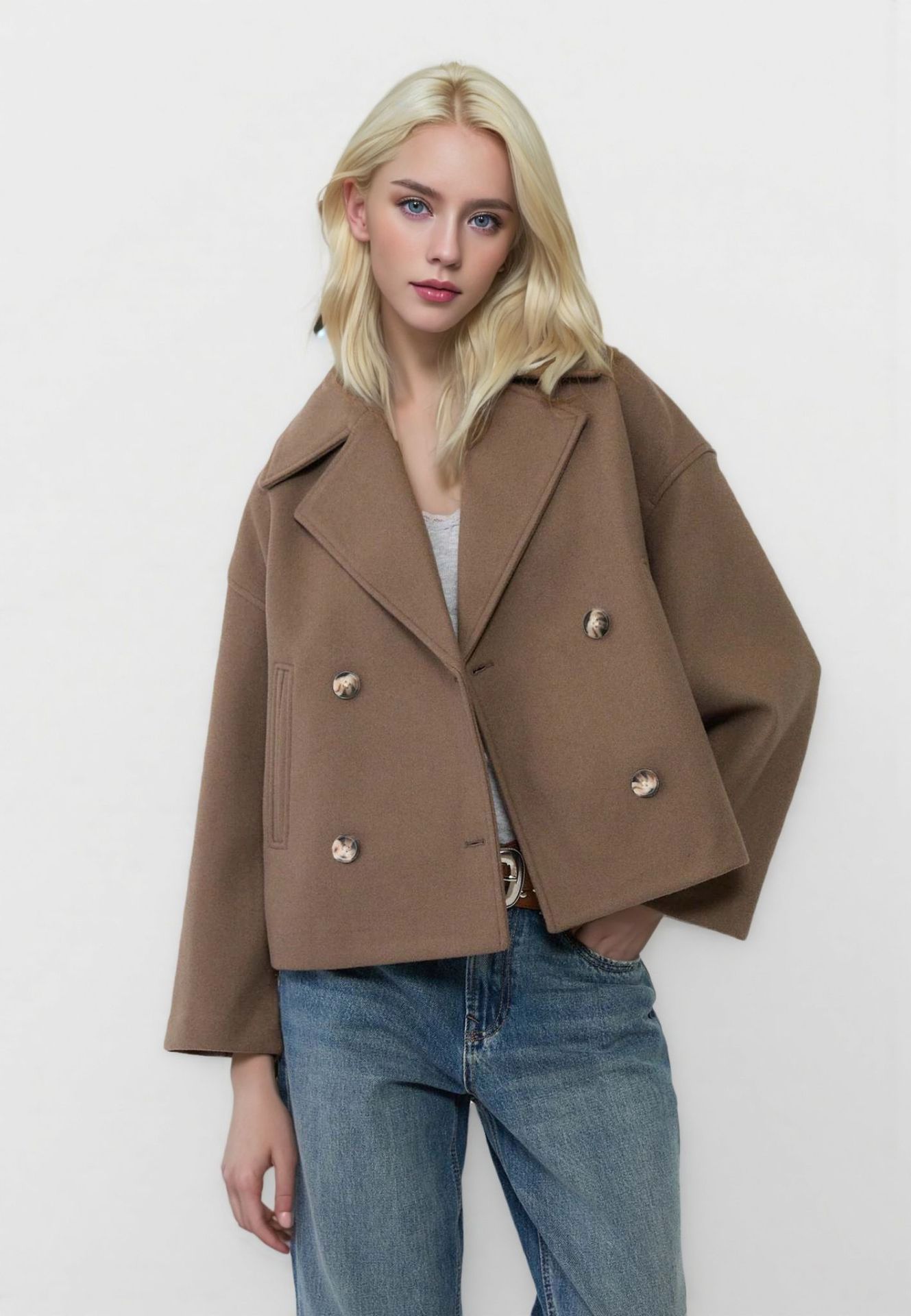 Vera korte mantel productafbeelding