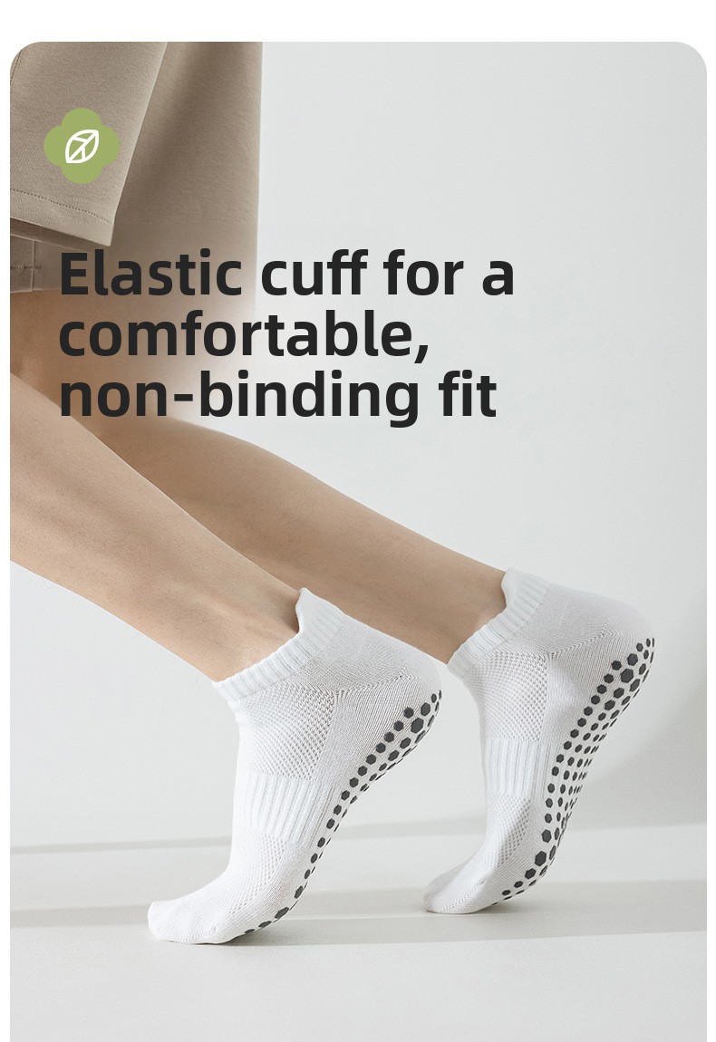 Men's Non-Slip Cotton Yoga Socks Short Anti-Skid Pilates Sport Training Floor Pilates Socks