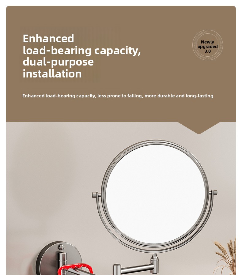 Wall-mounted beauty mirror