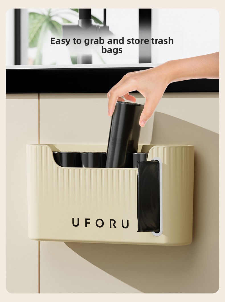 Punch-Free Wall-Mounted Plastic Bag Storage Box