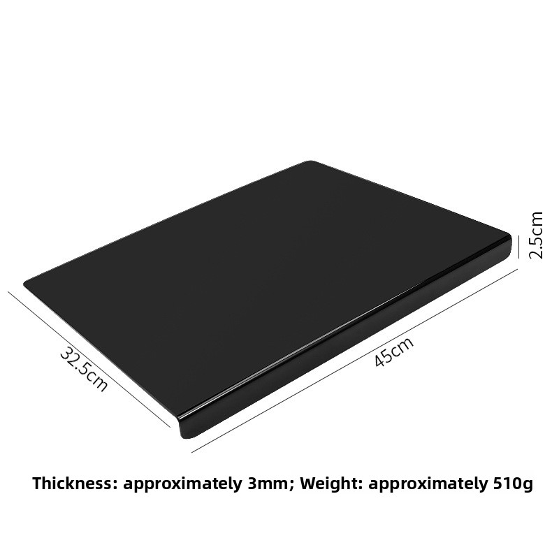 Food-Grade Acrylic Cutting Board, Reversible Anti-Mildew Fruit Vegetable Chopping Mat with Bent Edge for Kitchen Counter