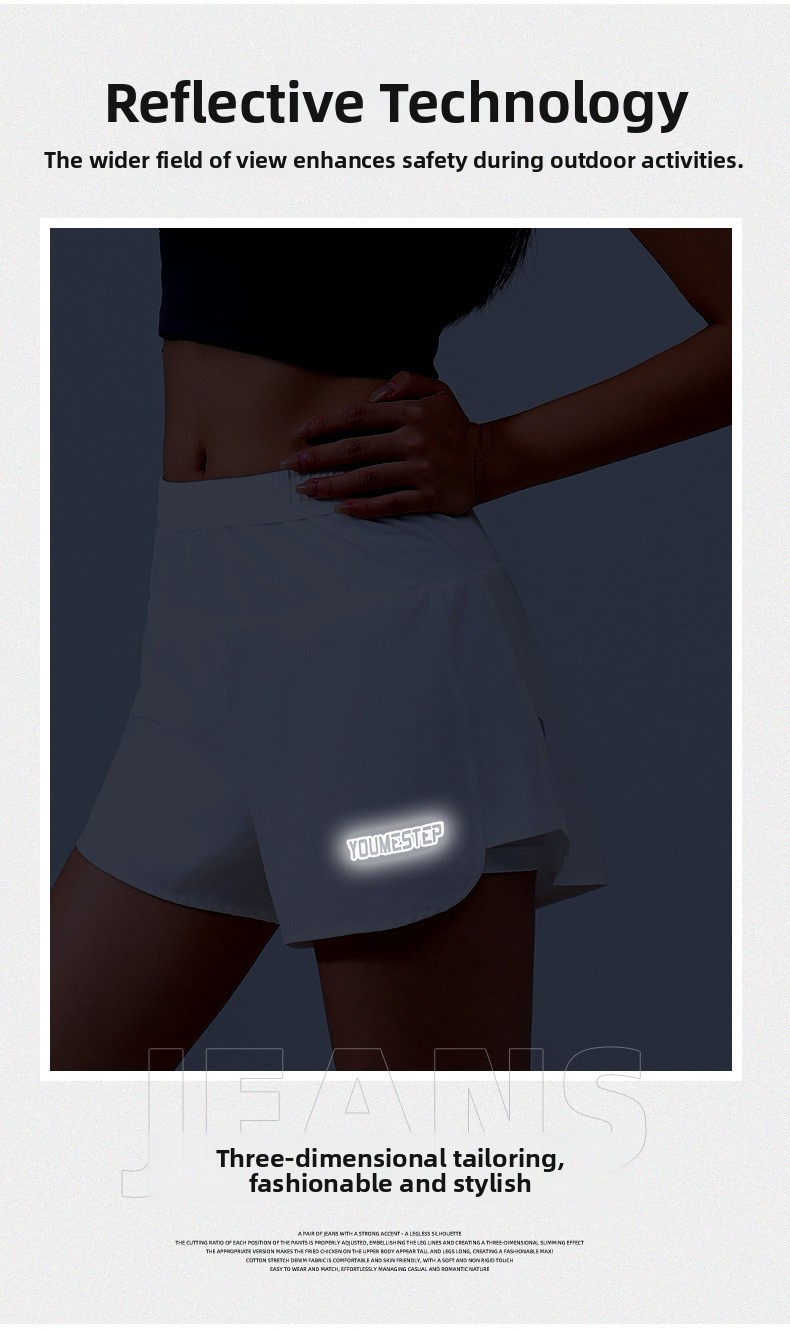 Men Women Quick-Dry Breathable Five-Pocket Running Shorts