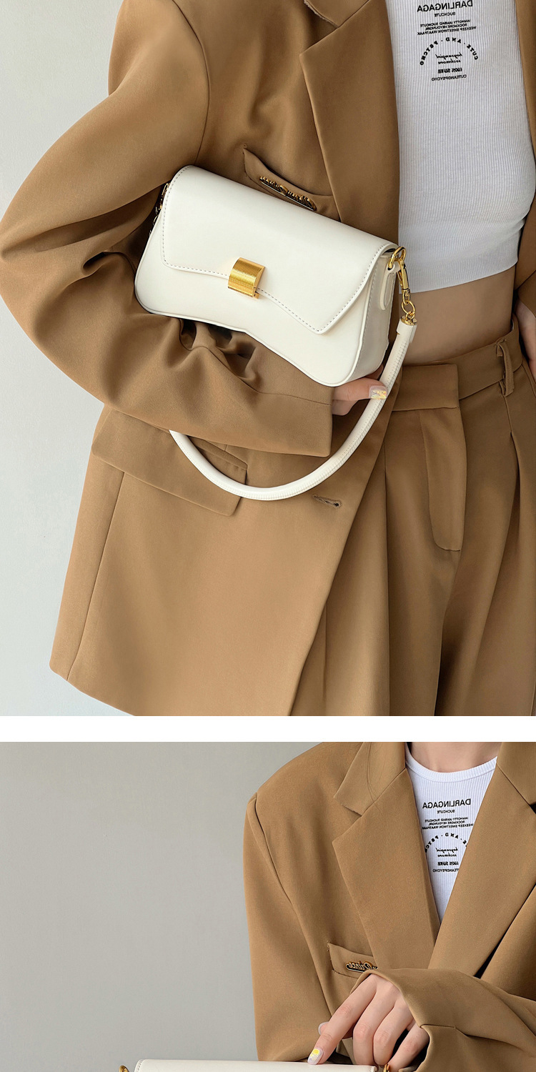 PU Leather Baguette Bag