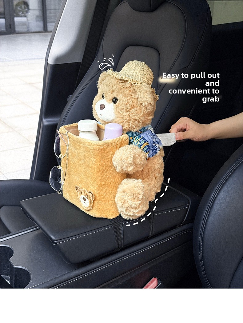 2-in-1 Car Tissue Box and Trash Can