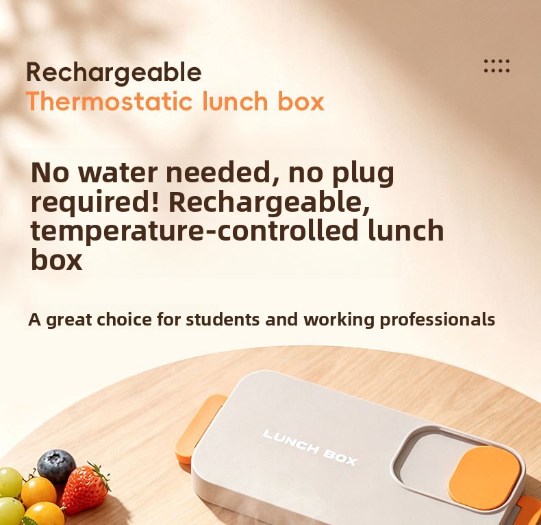 Portable Rechargeable Wireless Heating Lunch Box