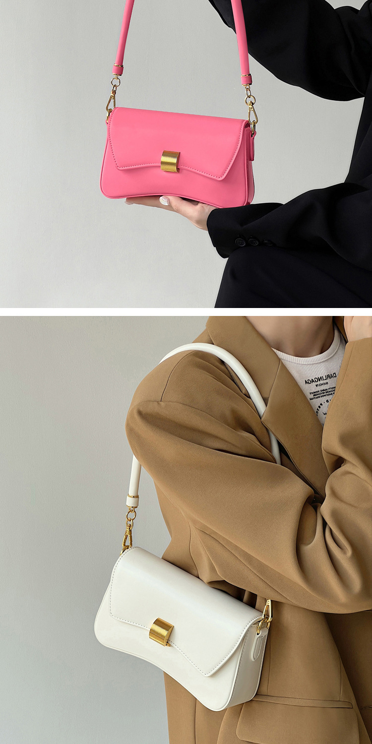 PU Leather Baguette Bag