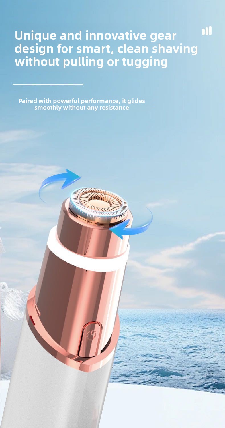 2-in-1 Lipstick Style Electric Shaver for Women, Portable Rechargeable Wet Dry Body Hair Trimmer
