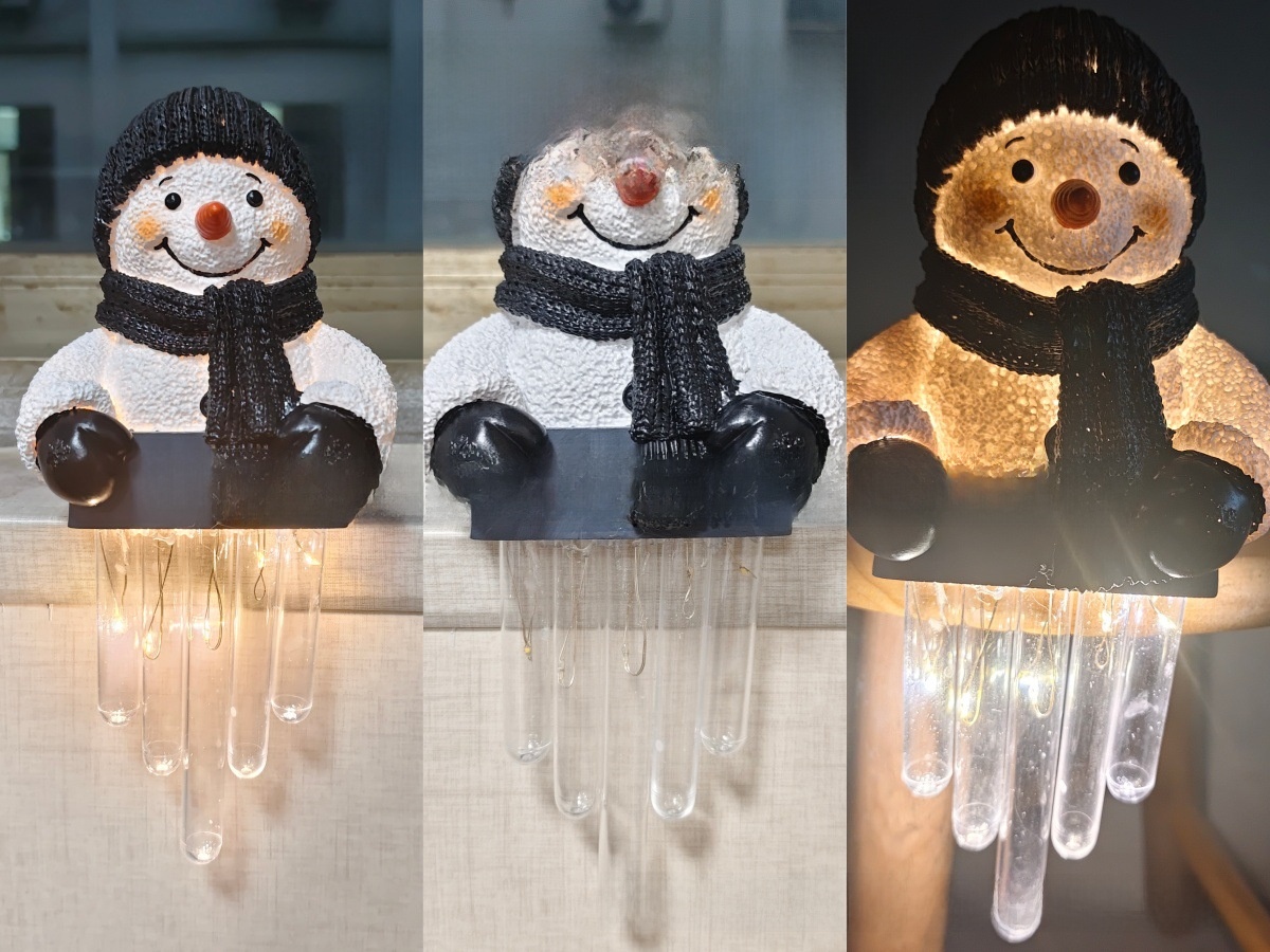 Winter Snowman Santa Icicle String Lights