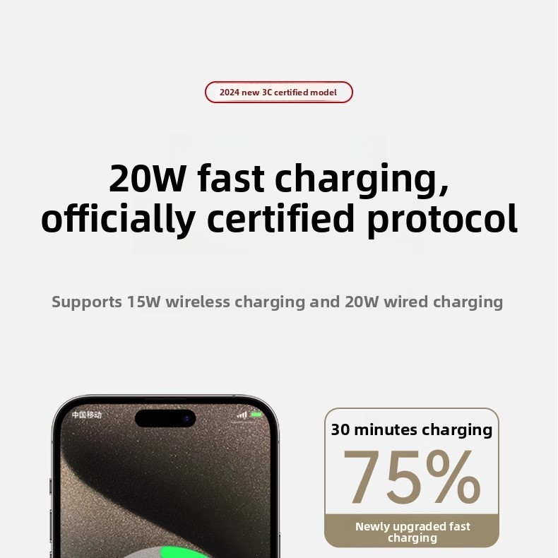 Ultra-Thin 10000mAh Magnetic Wireless Fast Charging Power Bank for iPhone