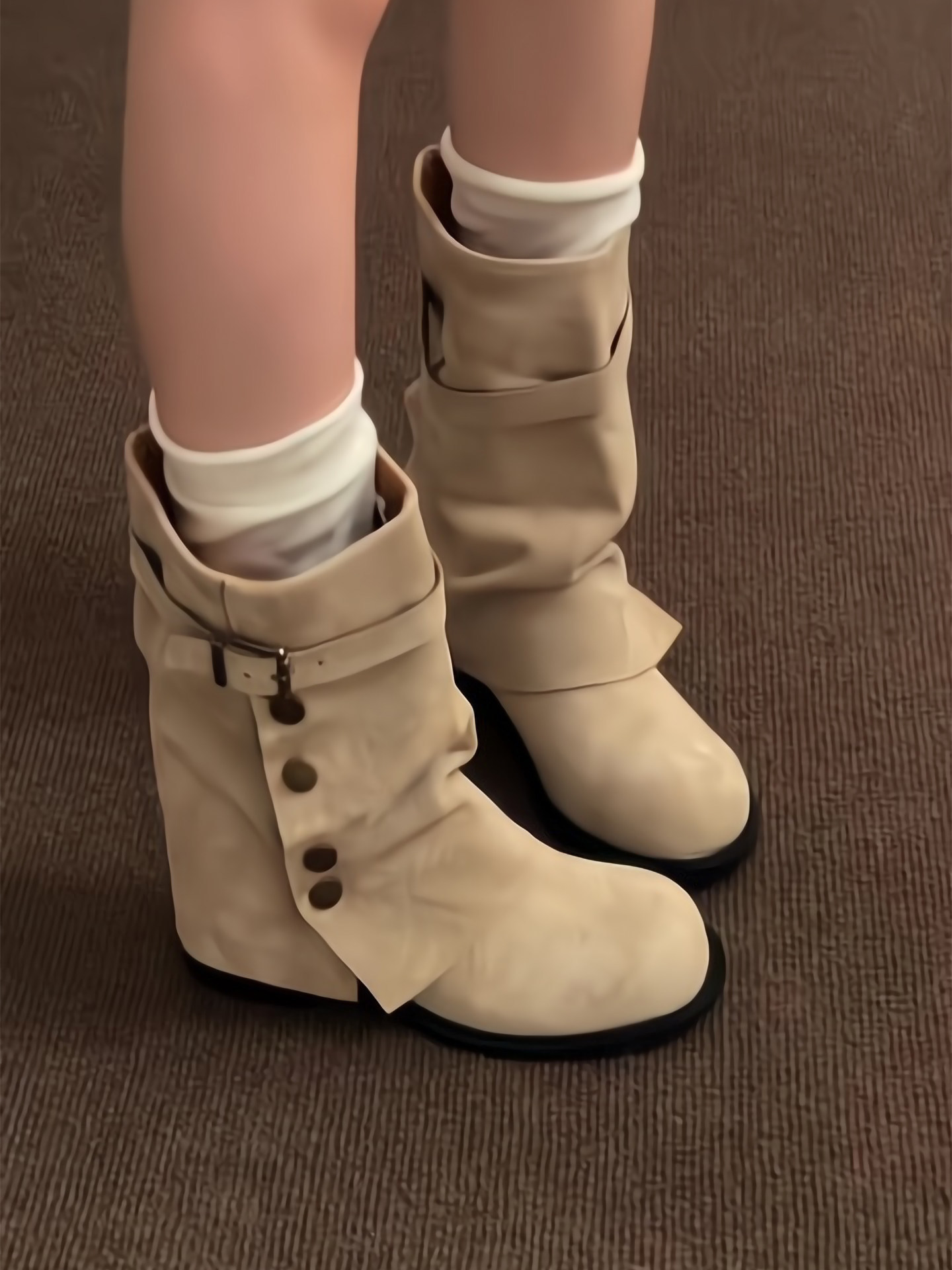 Boot-cut pants and boots