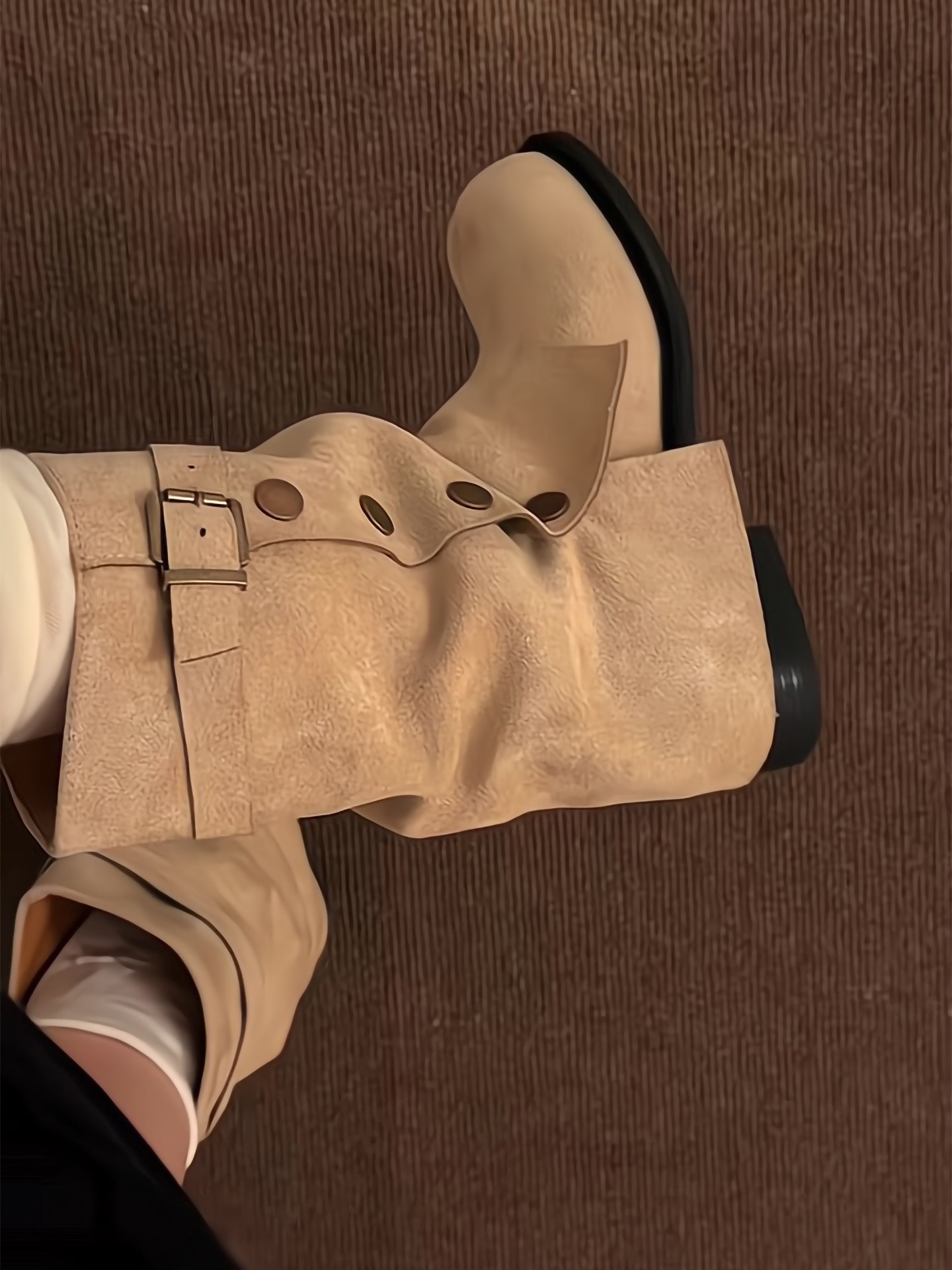 Boot-cut pants and boots