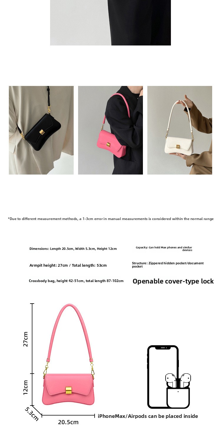 PU Leather Baguette Bag