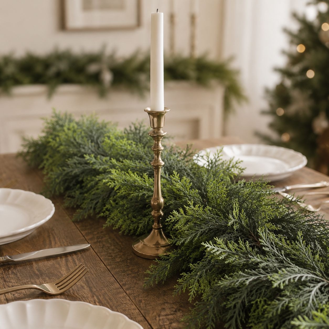 Simulation pine and cypress Christmas rattan soft rubber decorations Christmas Cedar Rattan