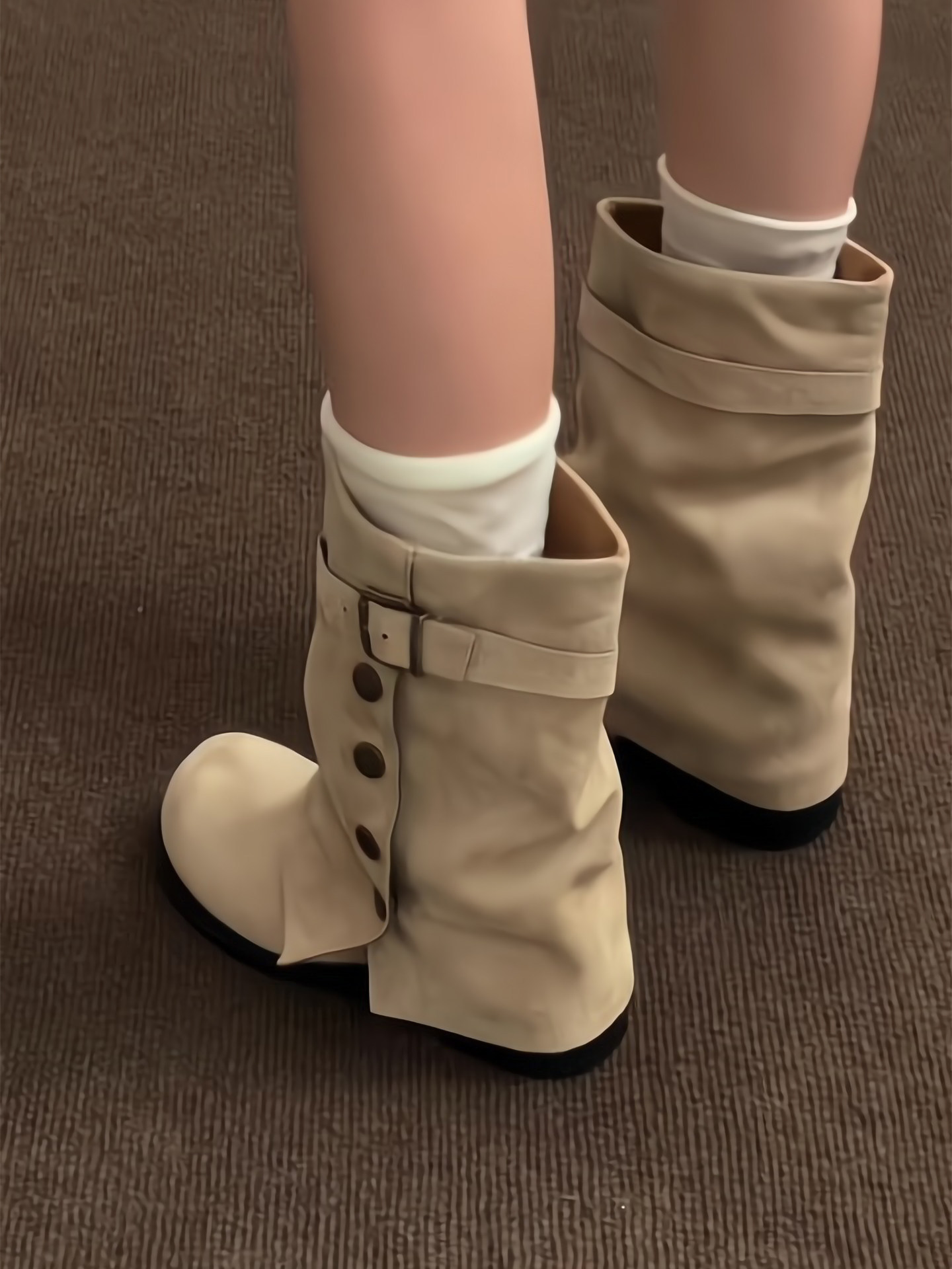 Boot-cut pants and boots