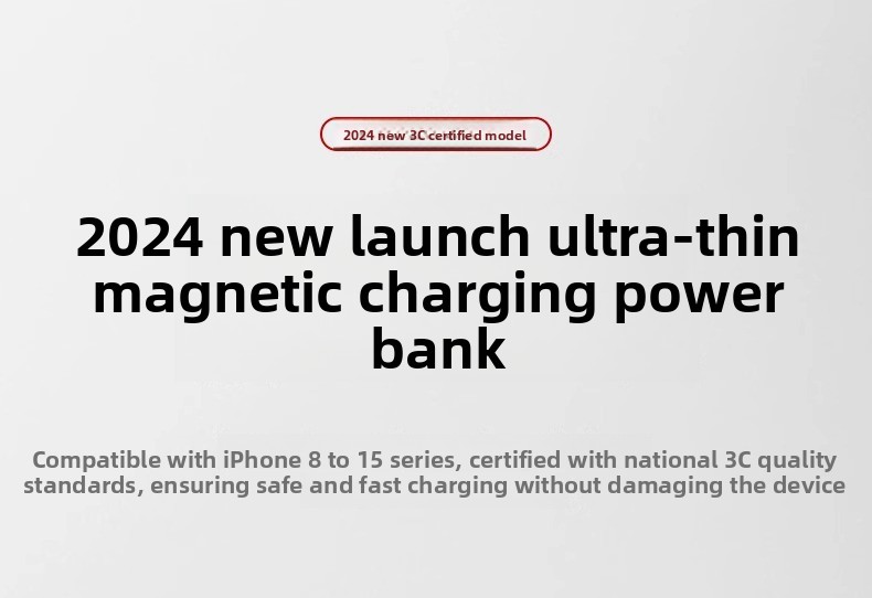 Ultra-Thin 10000mAh Magnetic Wireless Fast Charging Power Bank for iPhone