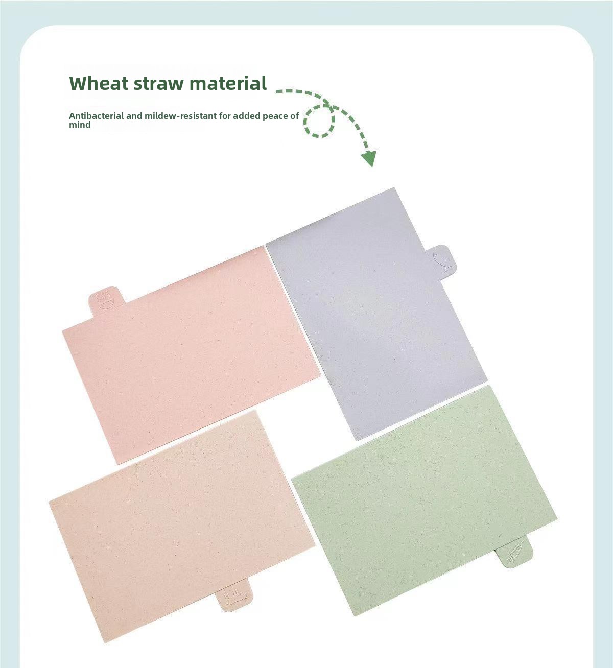 Baby Food Grade PP Cutting Board Set with Storage Rack Kitchen Classified Mildew-Proof Chopping Board