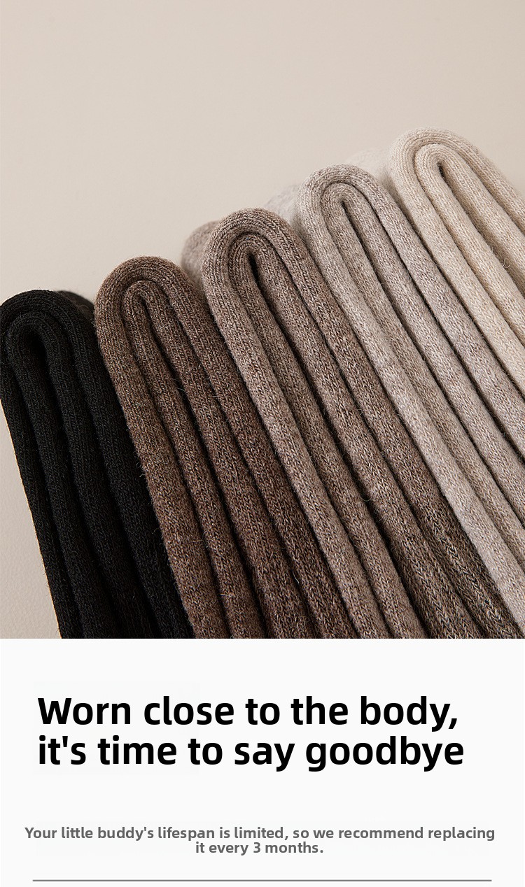 Merino Wool Hiking Socks Men Thickened Fleece Lined Warm Long