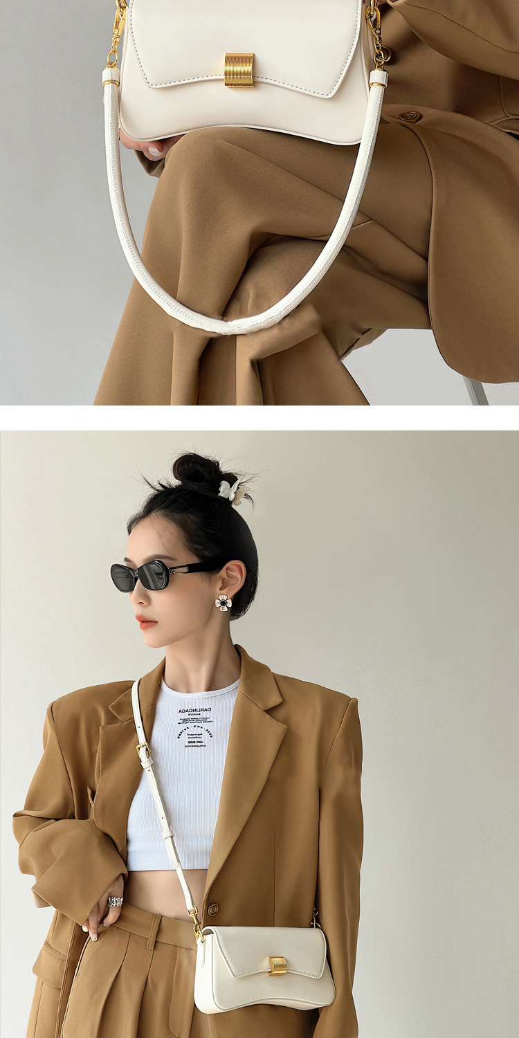 PU Leather Baguette Bag