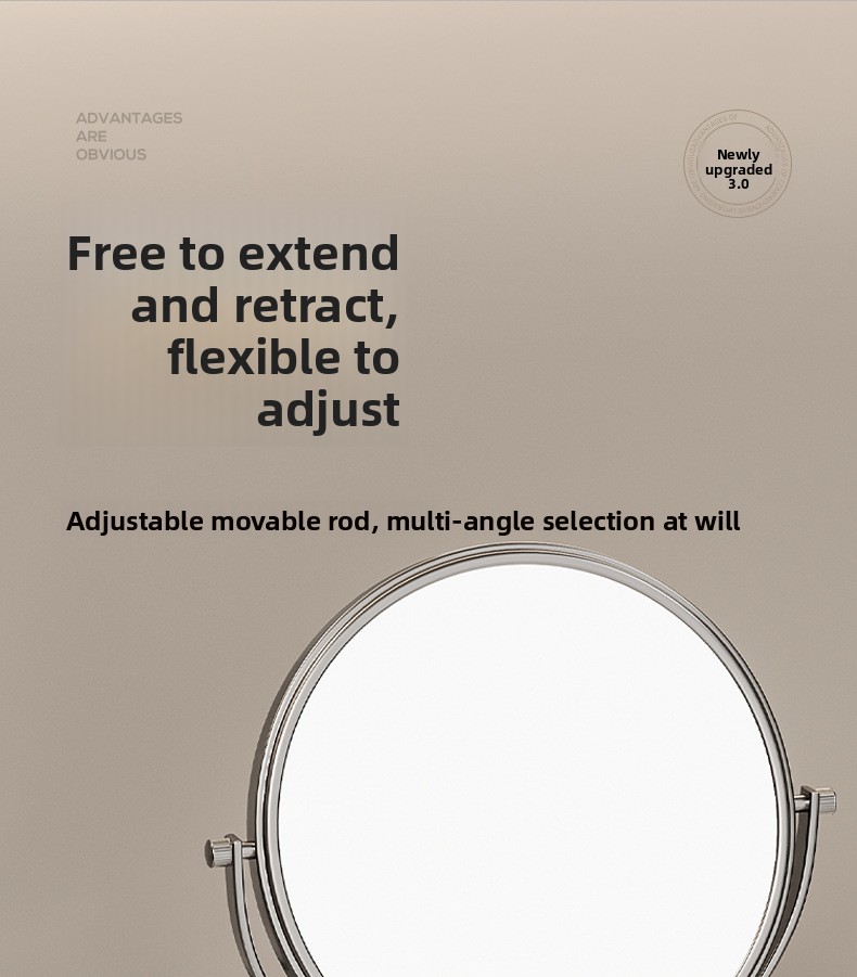 Wall-mounted beauty mirror