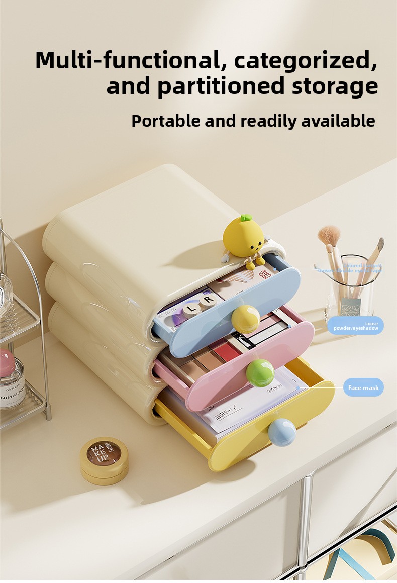 Drawer-type cosmetic storage box
