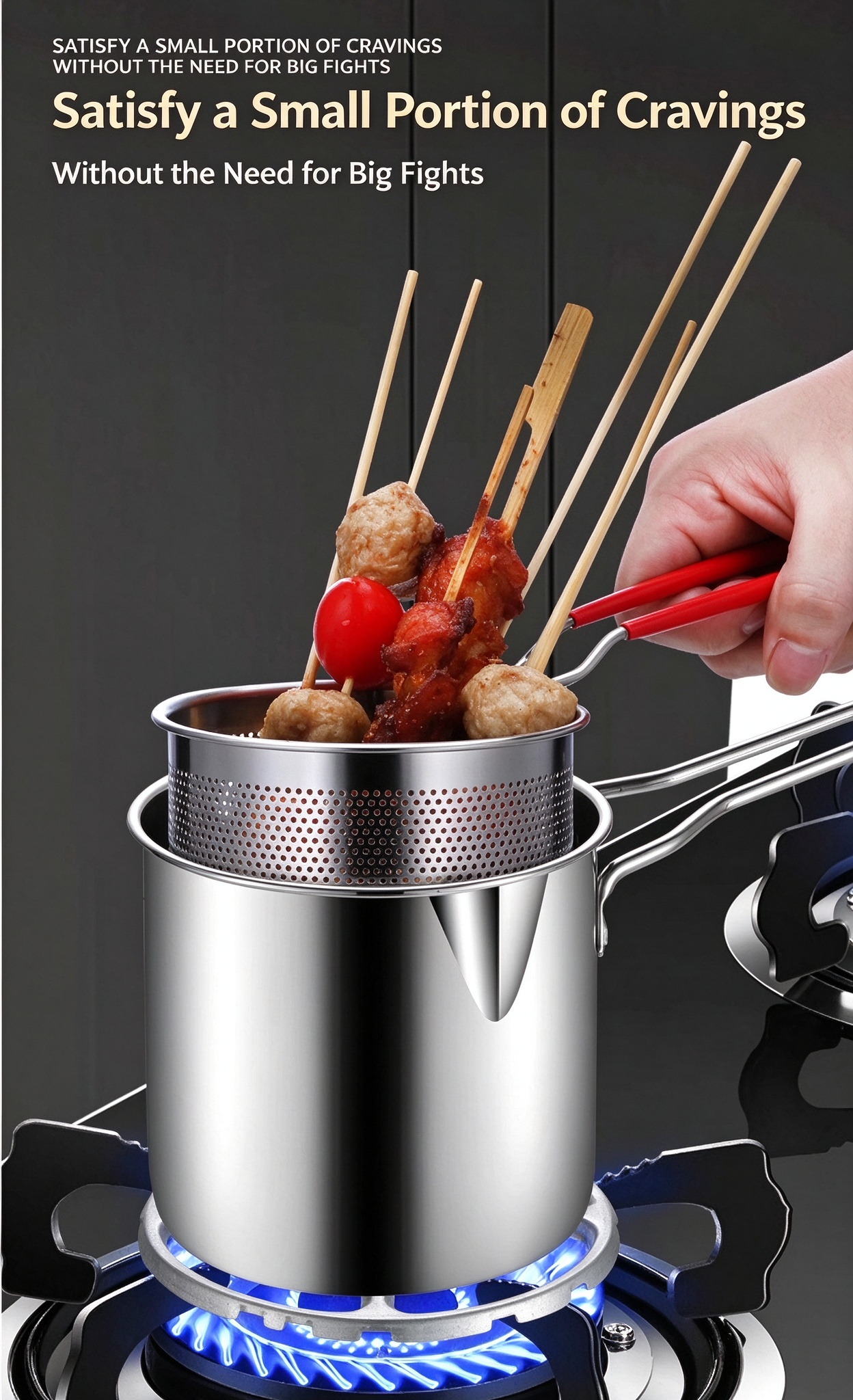 stainless steel frying pot