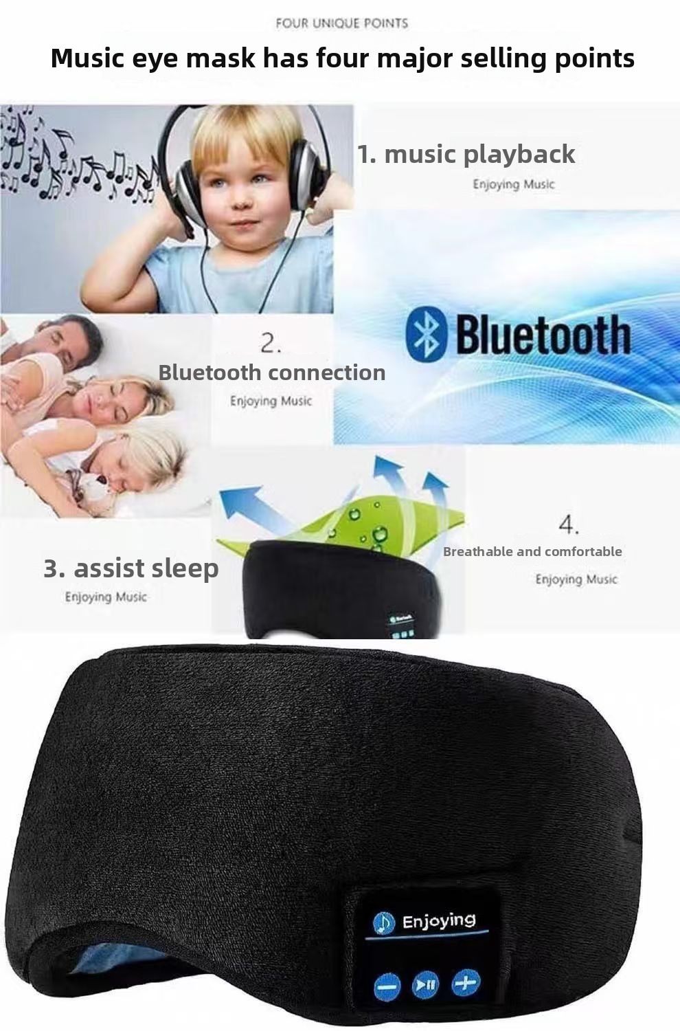 Wireless Music Headphones Eye Mask