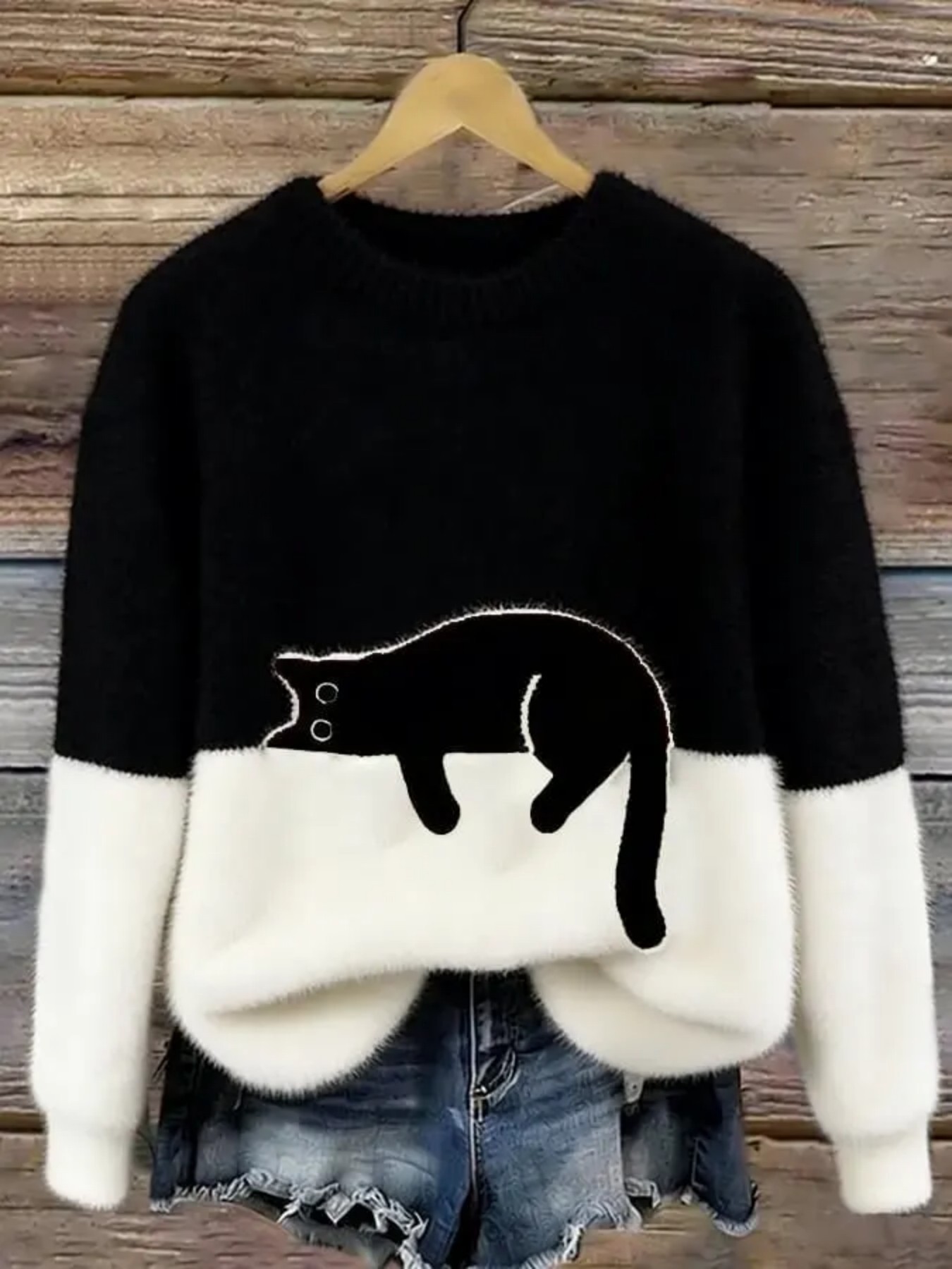 Sudadera de mujer con estampado de gato efecto 3D | GATOKOOL